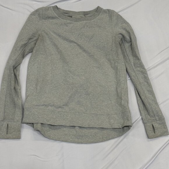 Lululemon Long Sleeve Crewneck Top Sweatshirt material – Heather Grey – Size 6 - Picture 2 of 2